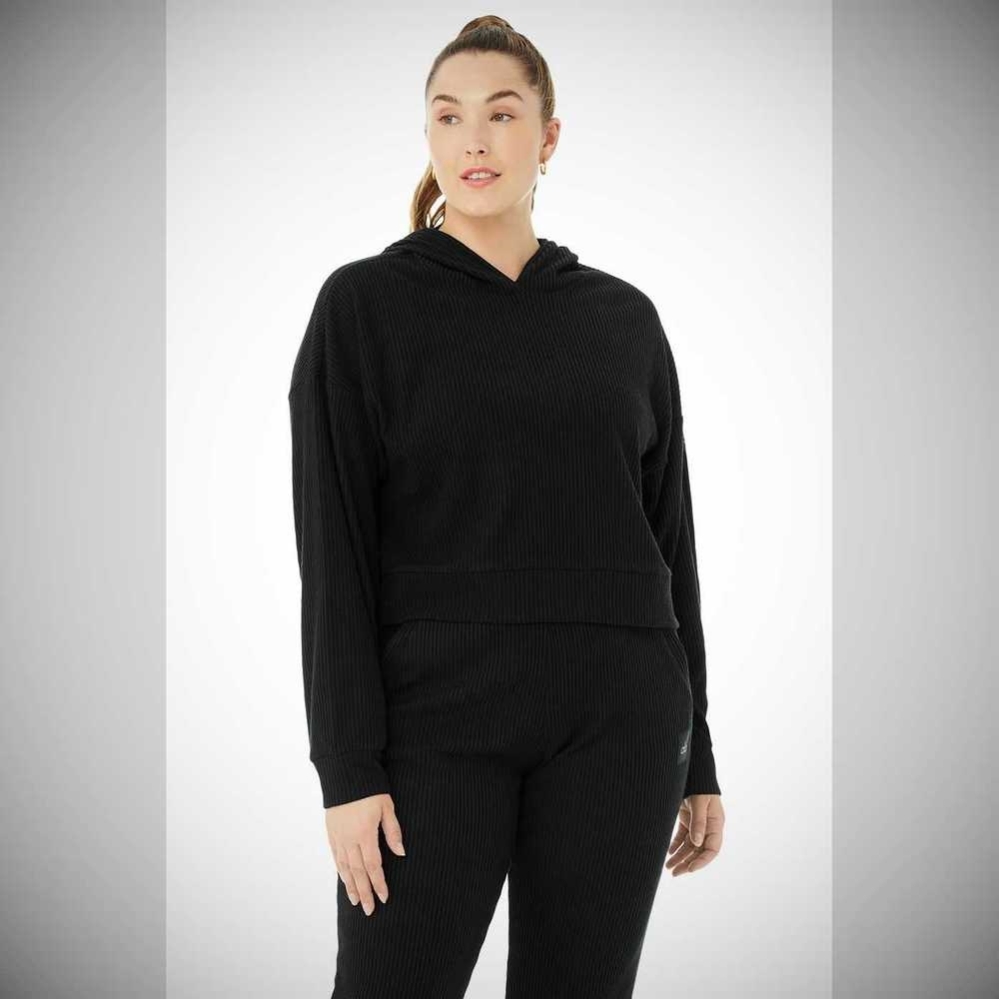 Sudadera Con Capucha Alo Yoga Muse Mujer Negros | MX-02KWBS