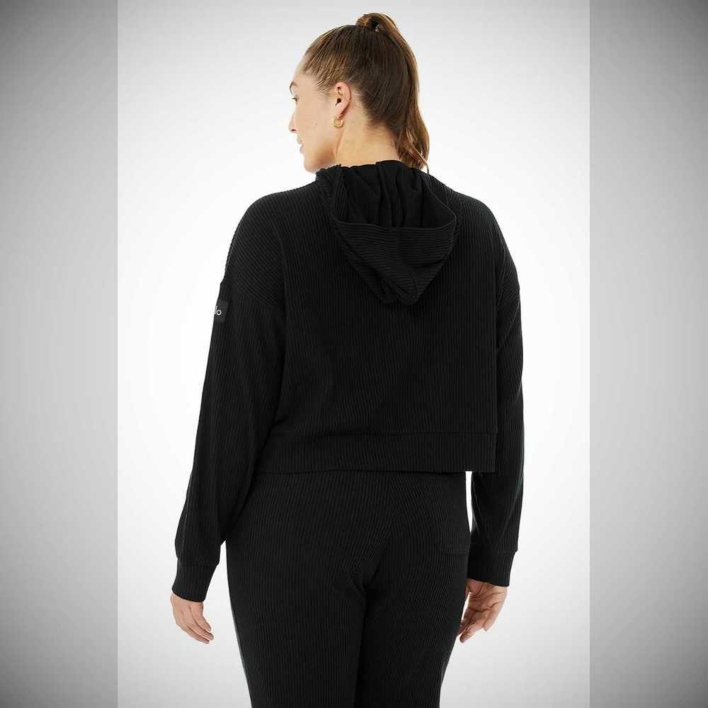 Sudadera Con Capucha Alo Yoga Muse Mujer Negros | MX-02KWBS