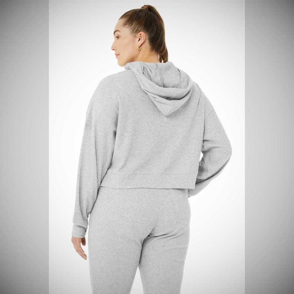 Sudadera Con Capucha Alo Yoga Muse Mujer Grises | MX-48FWZA