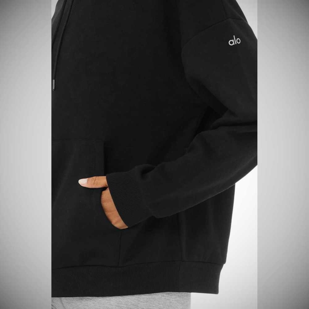 Sudadera Con Capucha Alo Yoga Protection Mujer Negros | MX-57QHCP