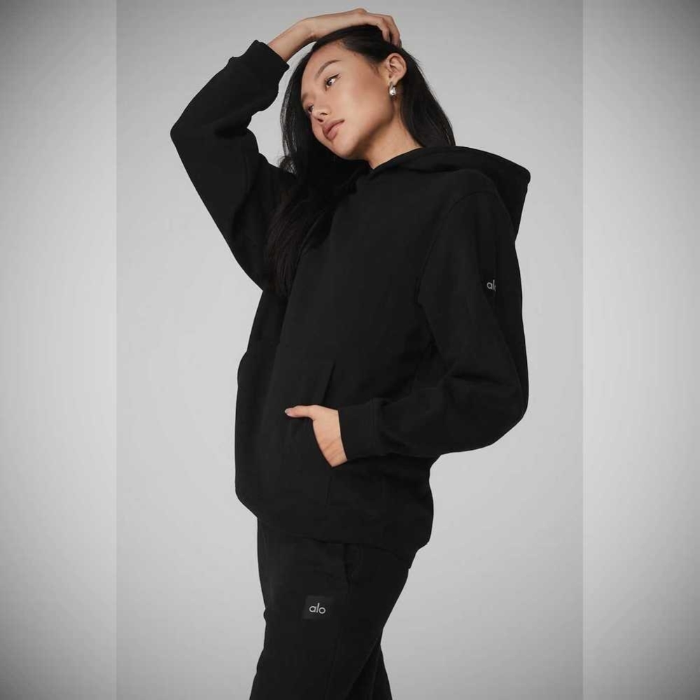 Sudadera Con Capucha Alo Yoga Renown Heavy Weight Mujer Negros | MX-06DSRP