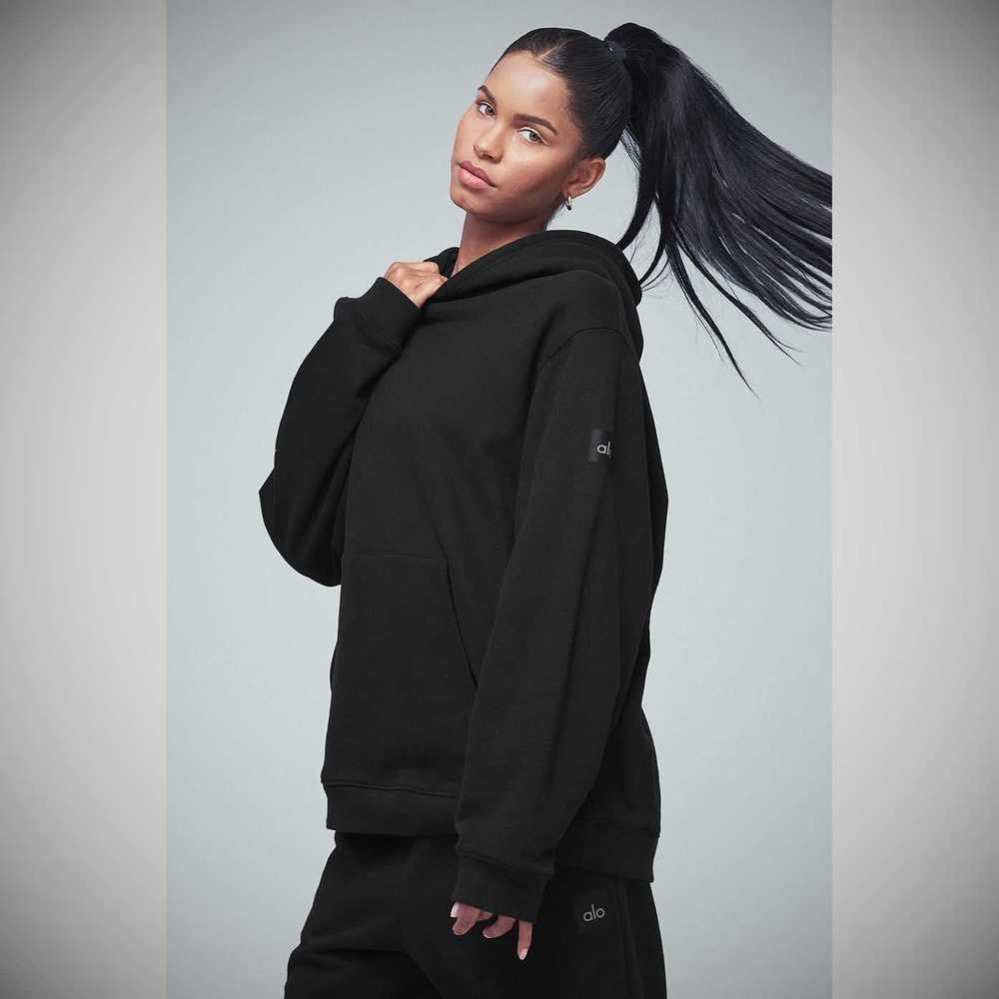 Sudadera Con Capucha Alo Yoga Renown Heavy Weight Mujer Negros | MX-06DSRP