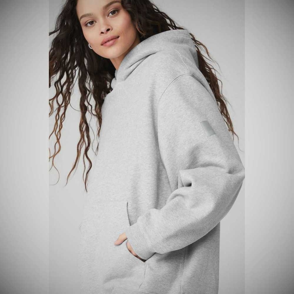 Sudadera Con Capucha Alo Yoga Renown Heavy Weight Mujer Grises | MX-34CJXW