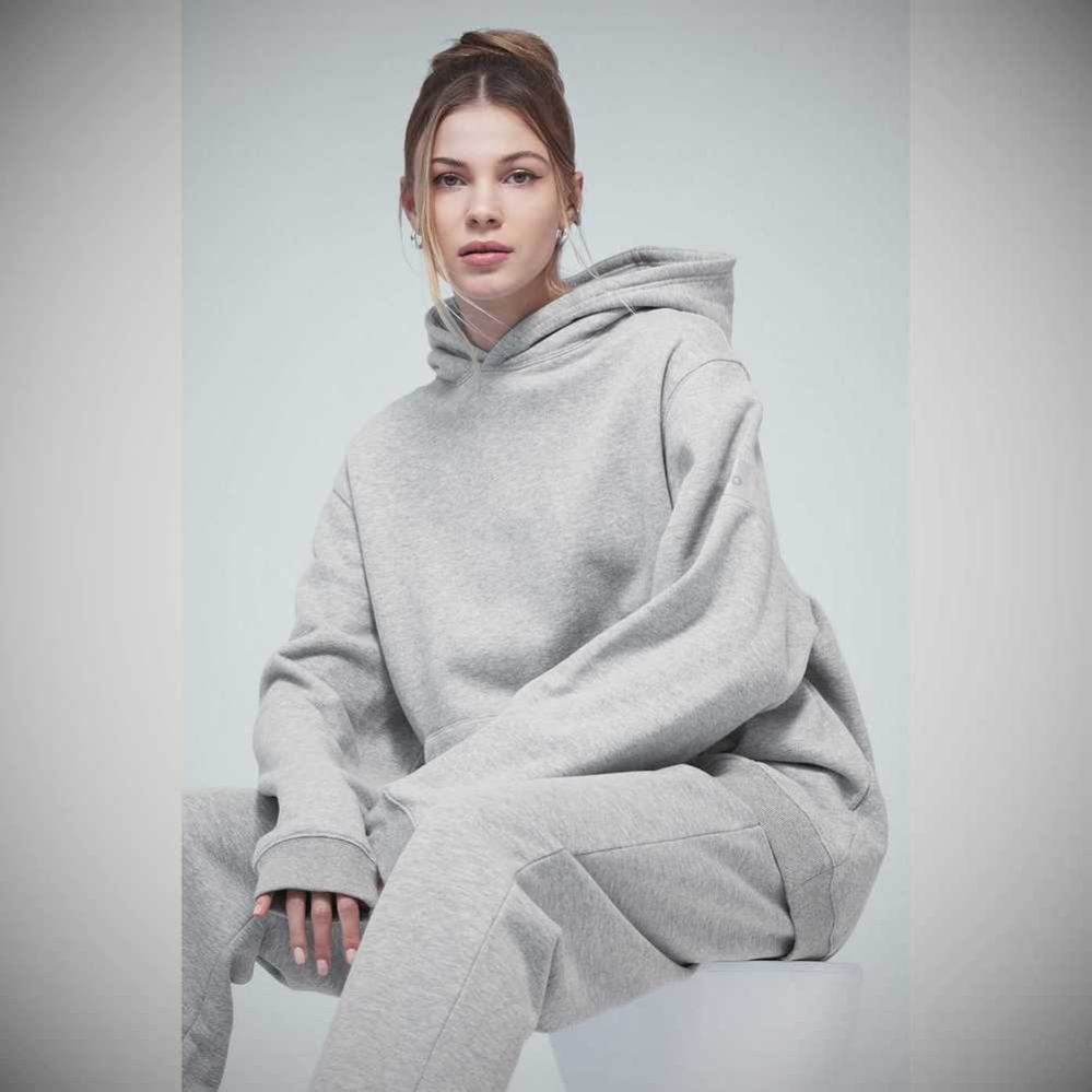 Sudadera Con Capucha Alo Yoga Renown Heavy Weight Mujer Grises | MX-34CJXW