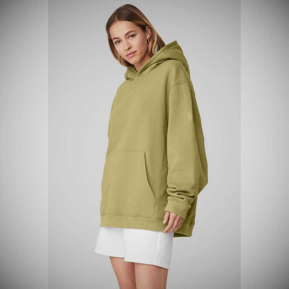 Sudadera Con Capucha Alo Yoga Renown Heavy Weight Mujer Wasabi | MX-56QOBN