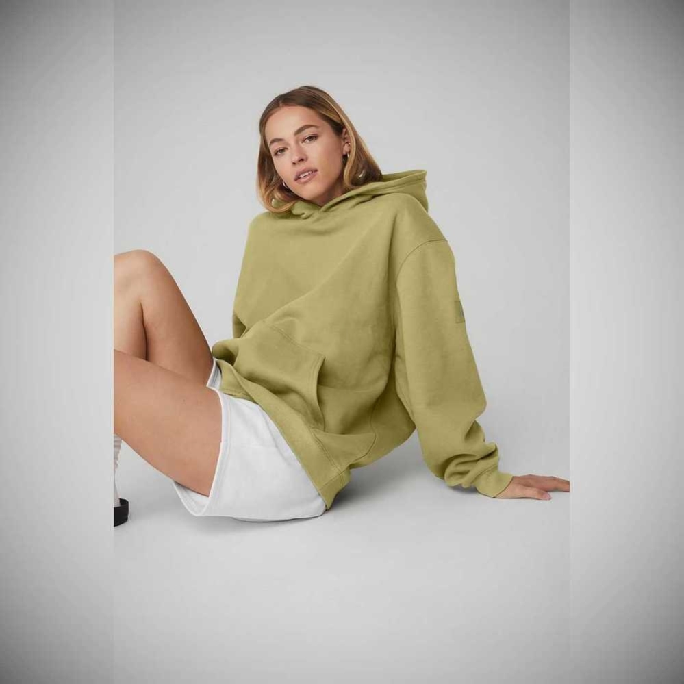 Sudadera Con Capucha Alo Yoga Renown Heavy Weight Mujer Wasabi | MX-56QOBN