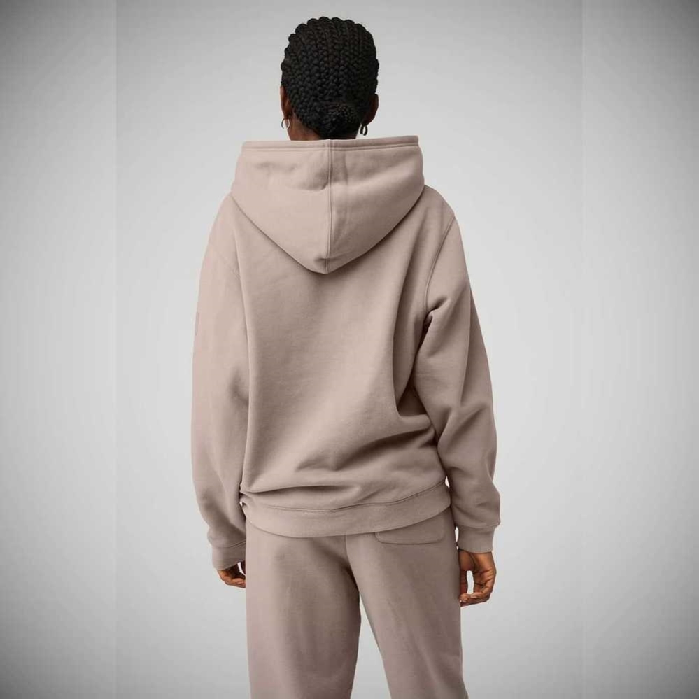 Sudadera Con Capucha Alo Yoga Renown Heavy Weight Mujer Grises Marrom | MX-76ZUMO