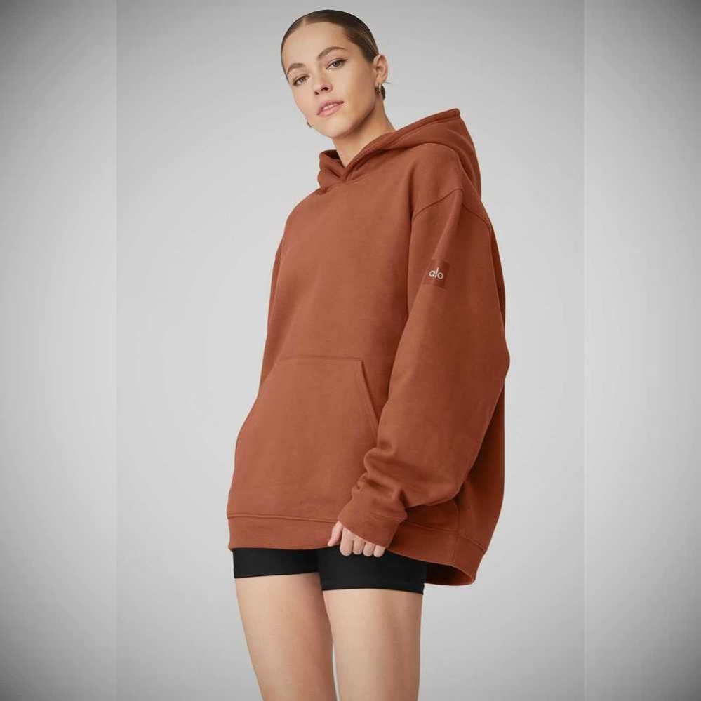 Sudadera Con Capucha Alo Yoga Renown Heavy Weight Mujer Rust | MX-95DCZP