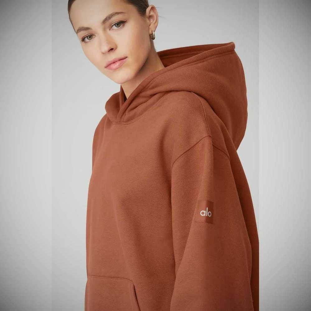 Sudadera Con Capucha Alo Yoga Renown Heavy Weight Mujer Rust | MX-95DCZP