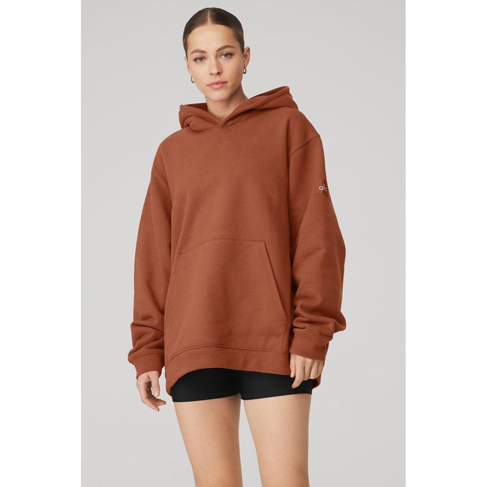 Sudadera Con Capucha Alo Yoga Renown Heavy Weight Mujer Rust | MX-95DCZP