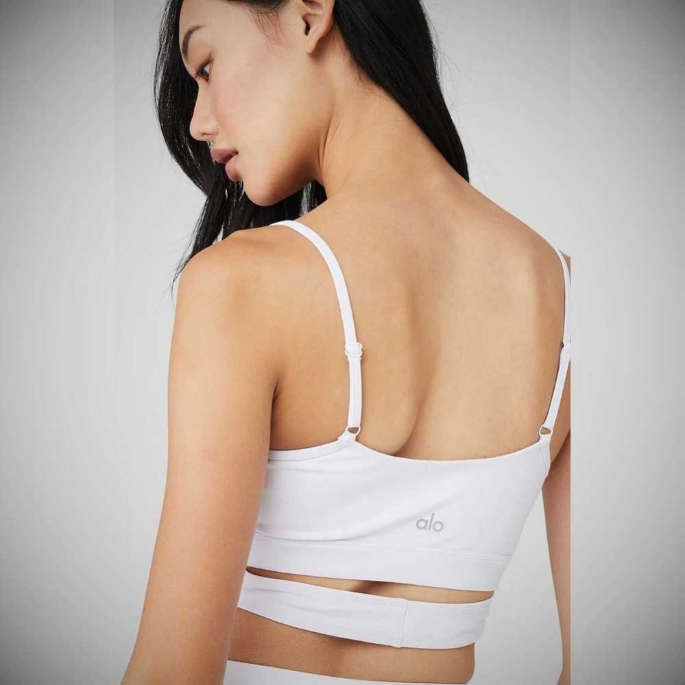 Sujetadores Alo Yoga Airbrush Enso Mujer Blancos | MX-07SJGR