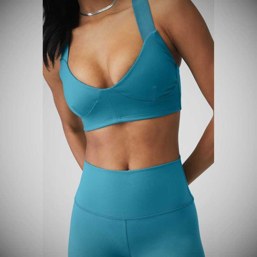 Sujetadores Alo Yoga Airbrush Rev It Up Mujer Azules | MX-56WSUK