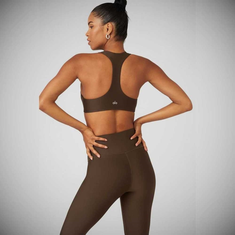 Sujetadores Alo Yoga Airlift Advantage Racerback Mujer Cafes | MX-36ZEFK