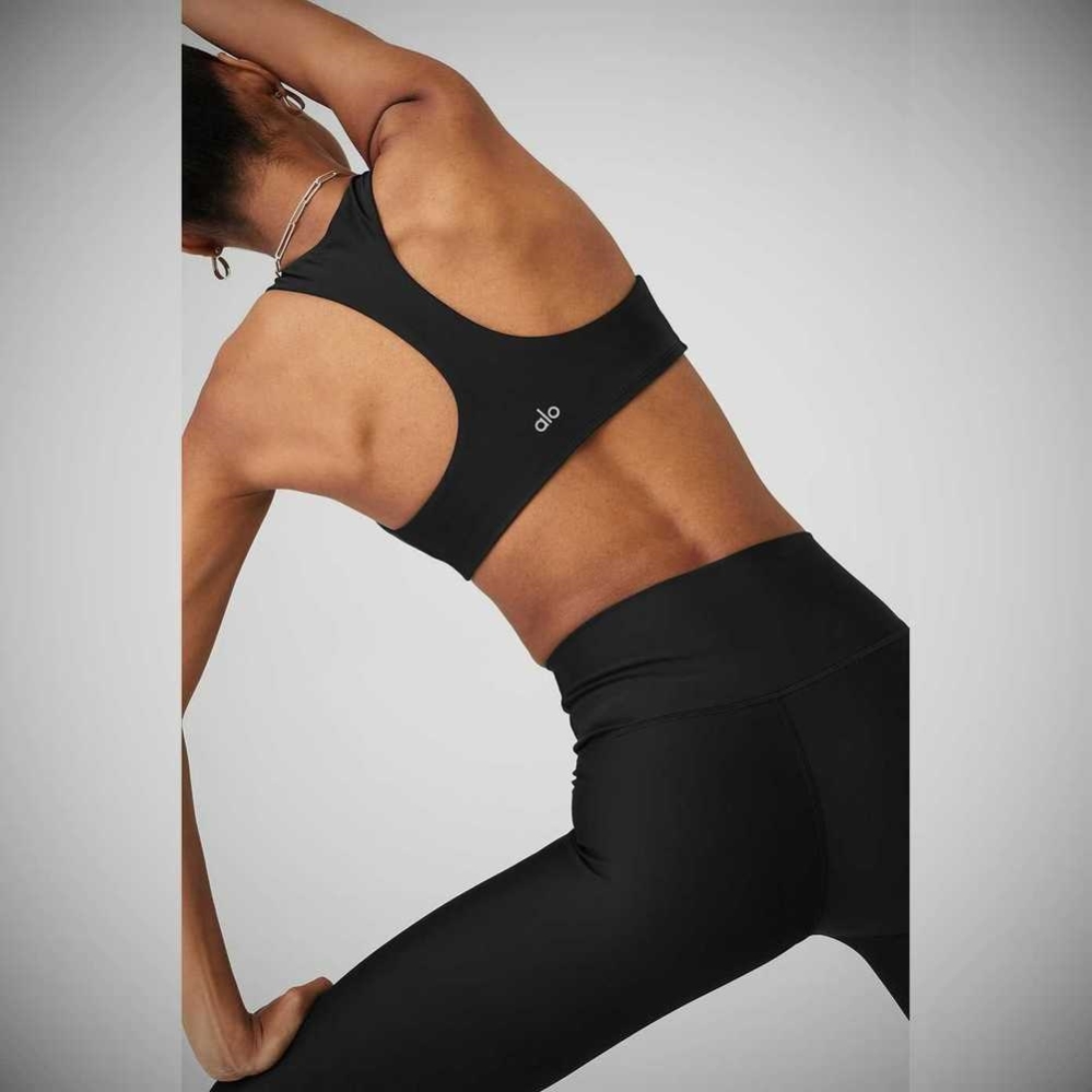 Sujetadores Alo Yoga Airlift Advantage Racerback Mujer Negros | MX-89BQOW