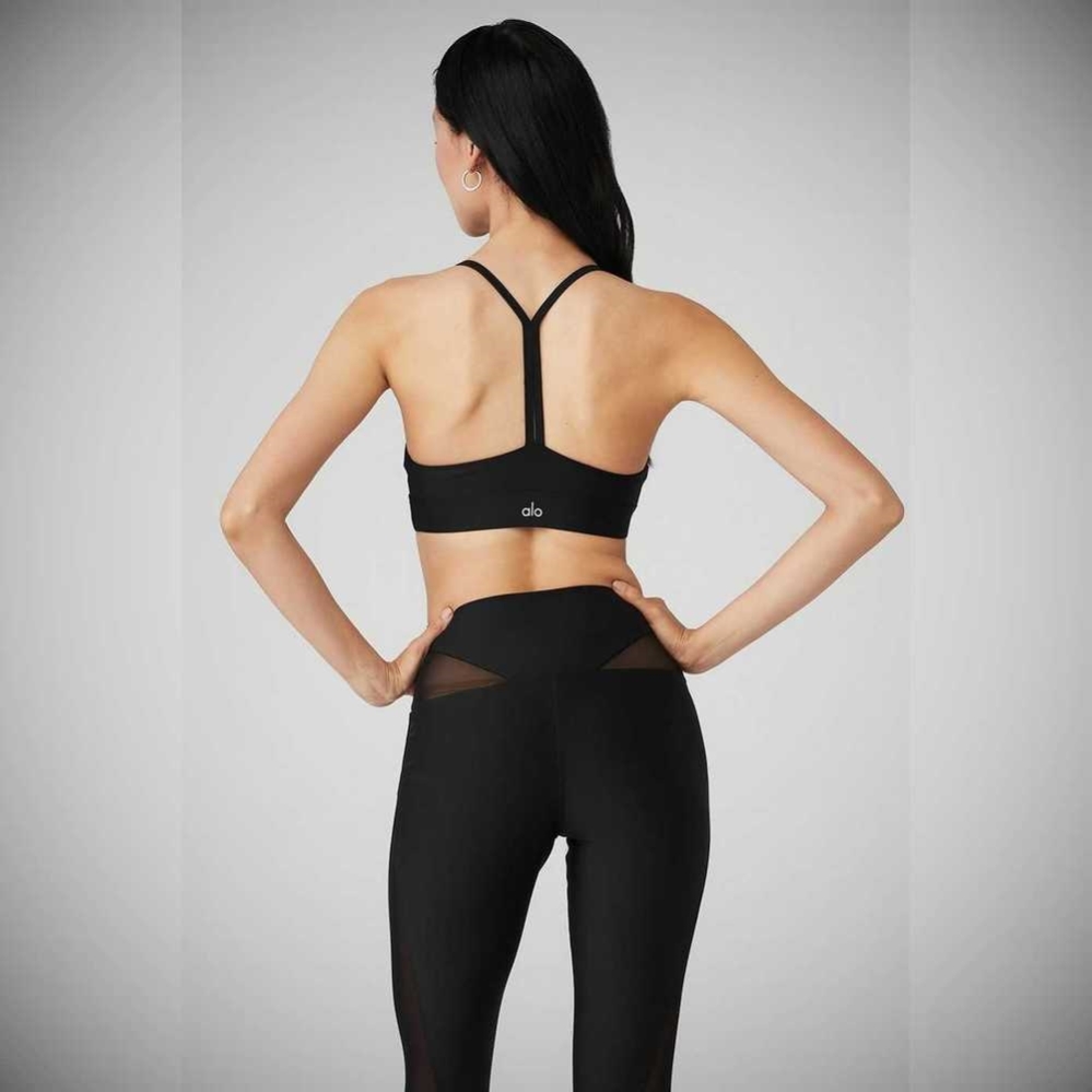 Sujetadores Alo Yoga Airlift Mesh Allure Mujer Negros | MX-12EPMX