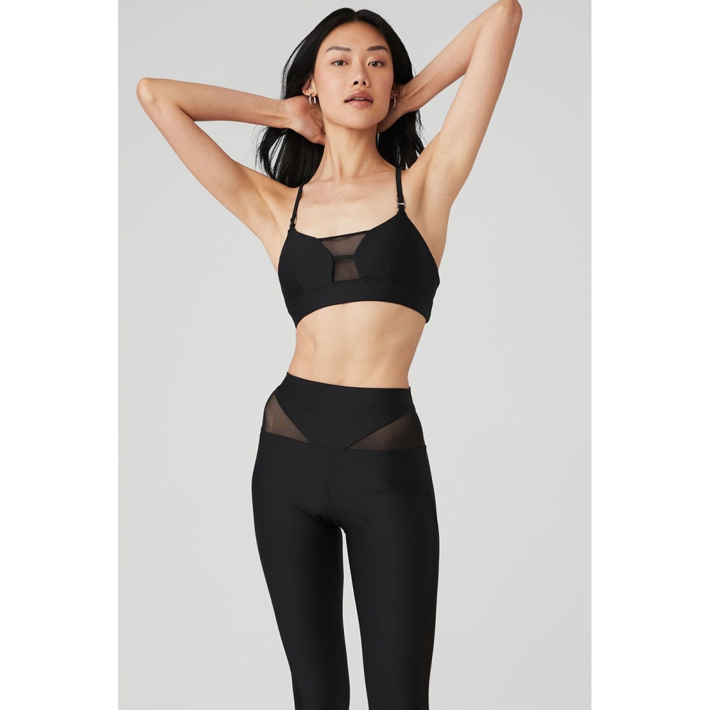 Sujetadores Alo Yoga Airlift Mesh Allure Mujer Negros | MX-12EPMX