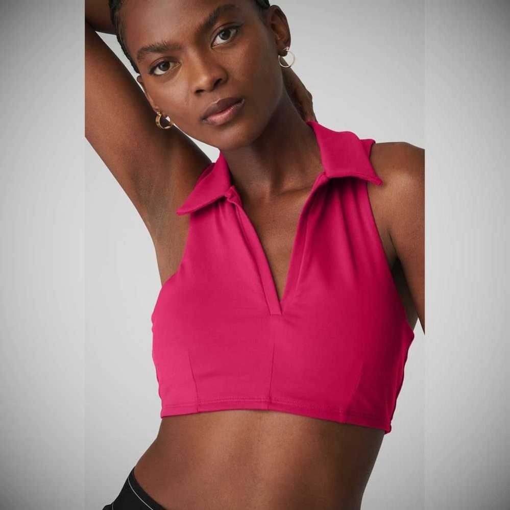 Sujetadores Alo Yoga Charmed Collar Mujer Claret | MX-12NIRM