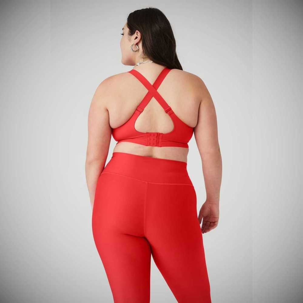 Sujetadores Alo Yoga Power Play High Impact Mujer Rojos | MX-20IHYK