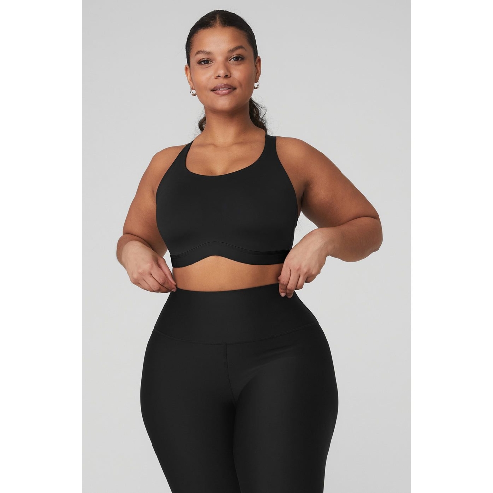 Sujetadores Alo Yoga Power Play High Impact Mujer Negros | MX-90LJWO