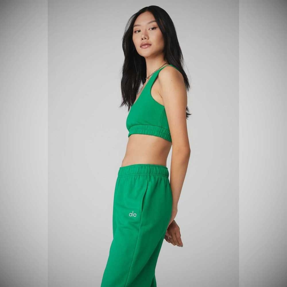 Sujetadores Alo Yoga Scoop Neck Sweatshirt Mujer Verdes | MX-19SZLE