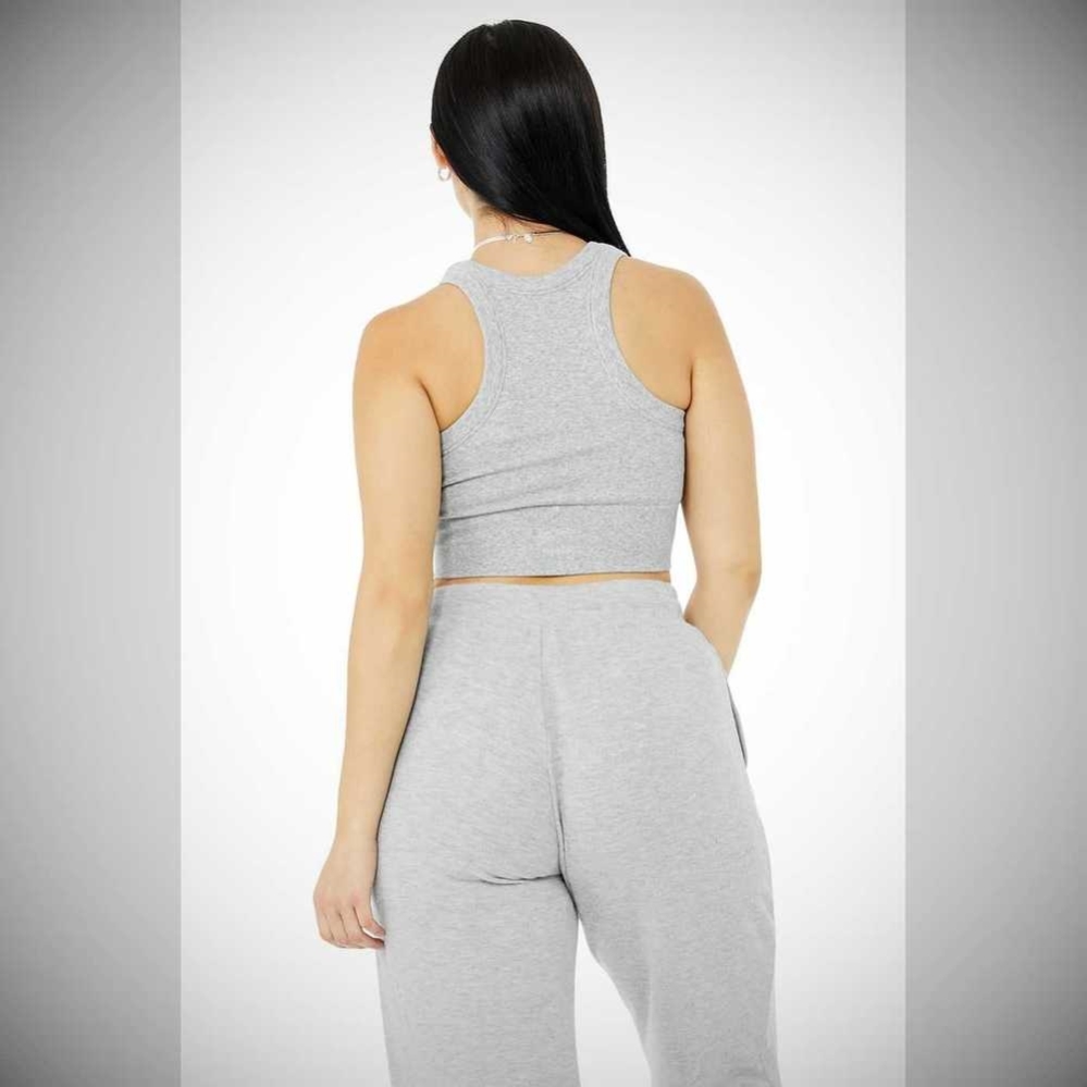 Sujetadores Alo Yoga Seamless Delight High Neck Mujer Grises | MX-90FVBO