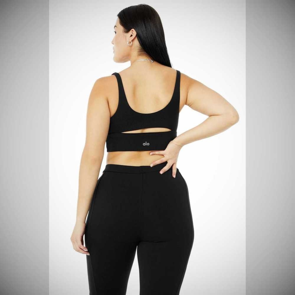 Sujetadores Alo Yoga Slit Mujer Negros | MX-12SOZM