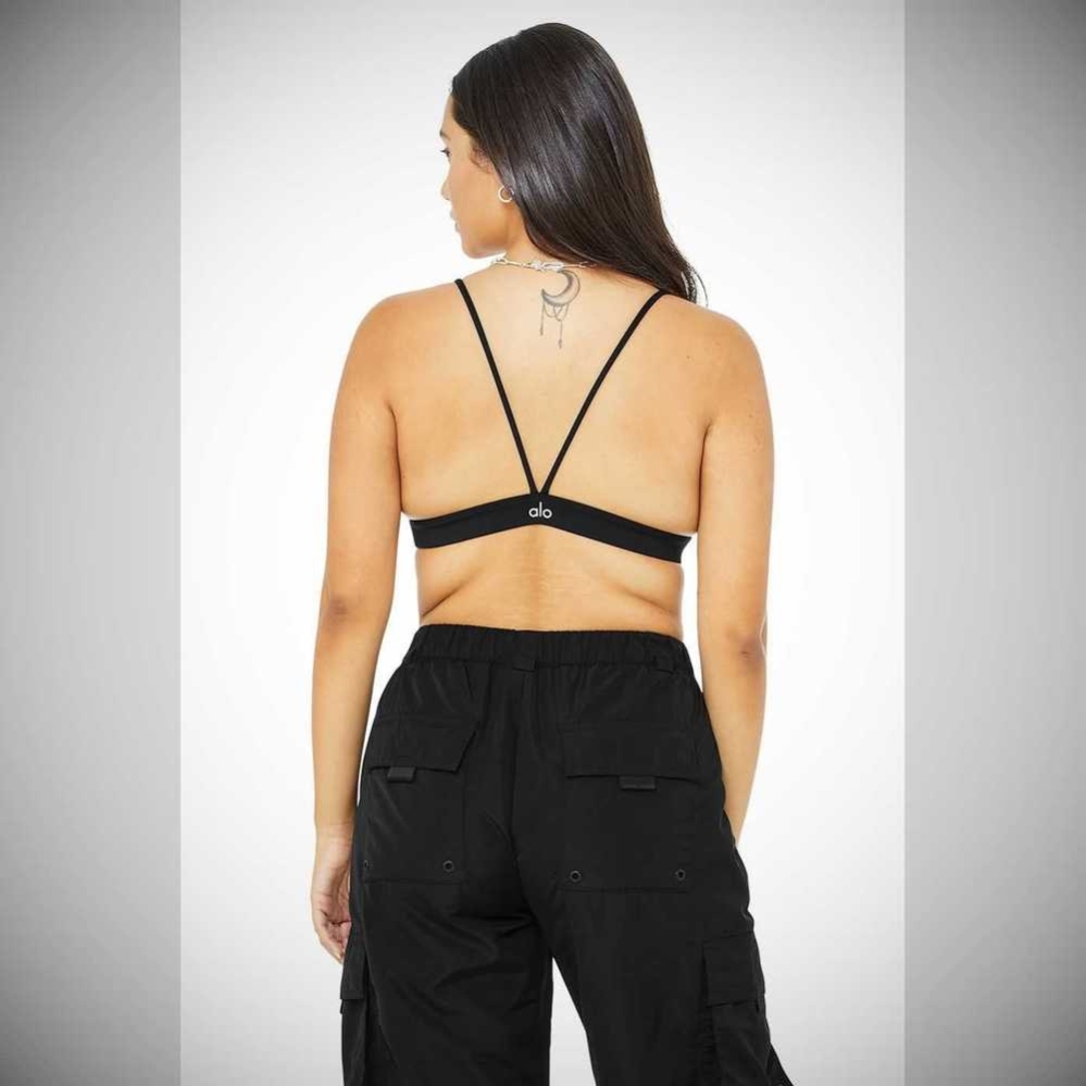 Sujetadores Alo Yoga Vinyl Sleek Mujer Negros | MX-39IDJT