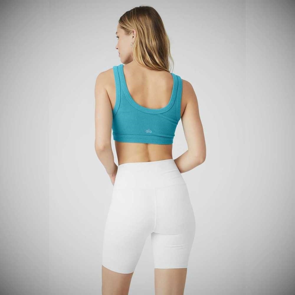 Sujetadores Alo Yoga Wellness Mujer Azules | MX-64XJQD