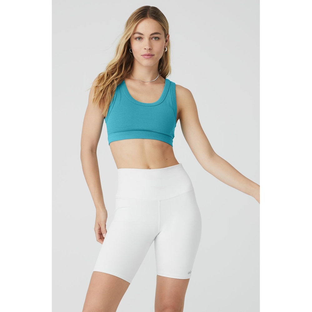 Sujetadores Alo Yoga Wellness Mujer Azules | MX-64XJQD