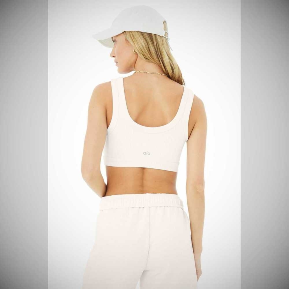 Sujetadores Alo Yoga Wellness Mujer Blancos | MX-01NBJQ