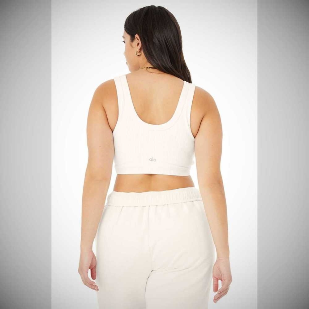 Sujetadores Alo Yoga Wellness Mujer Blancos | MX-01NBJQ