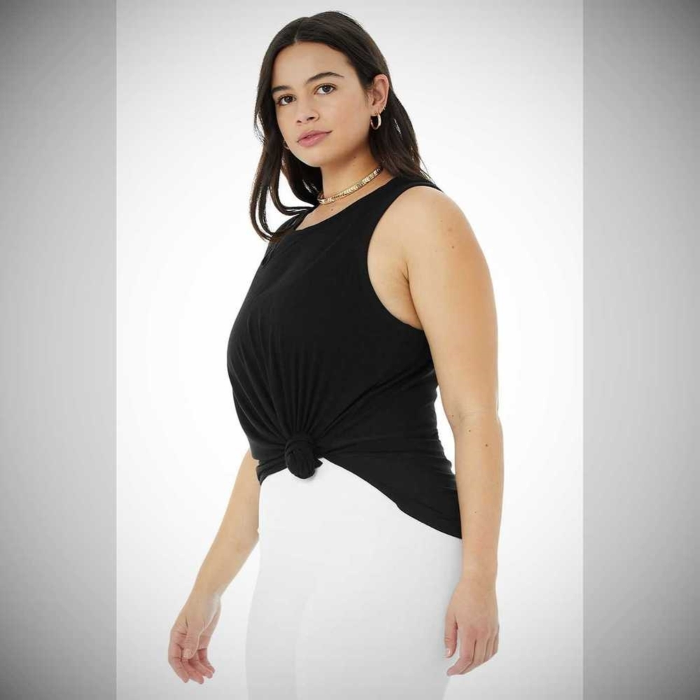 Tank Top Alo Yoga Acanalado Peak Mujer Negros | MX-87OBWT