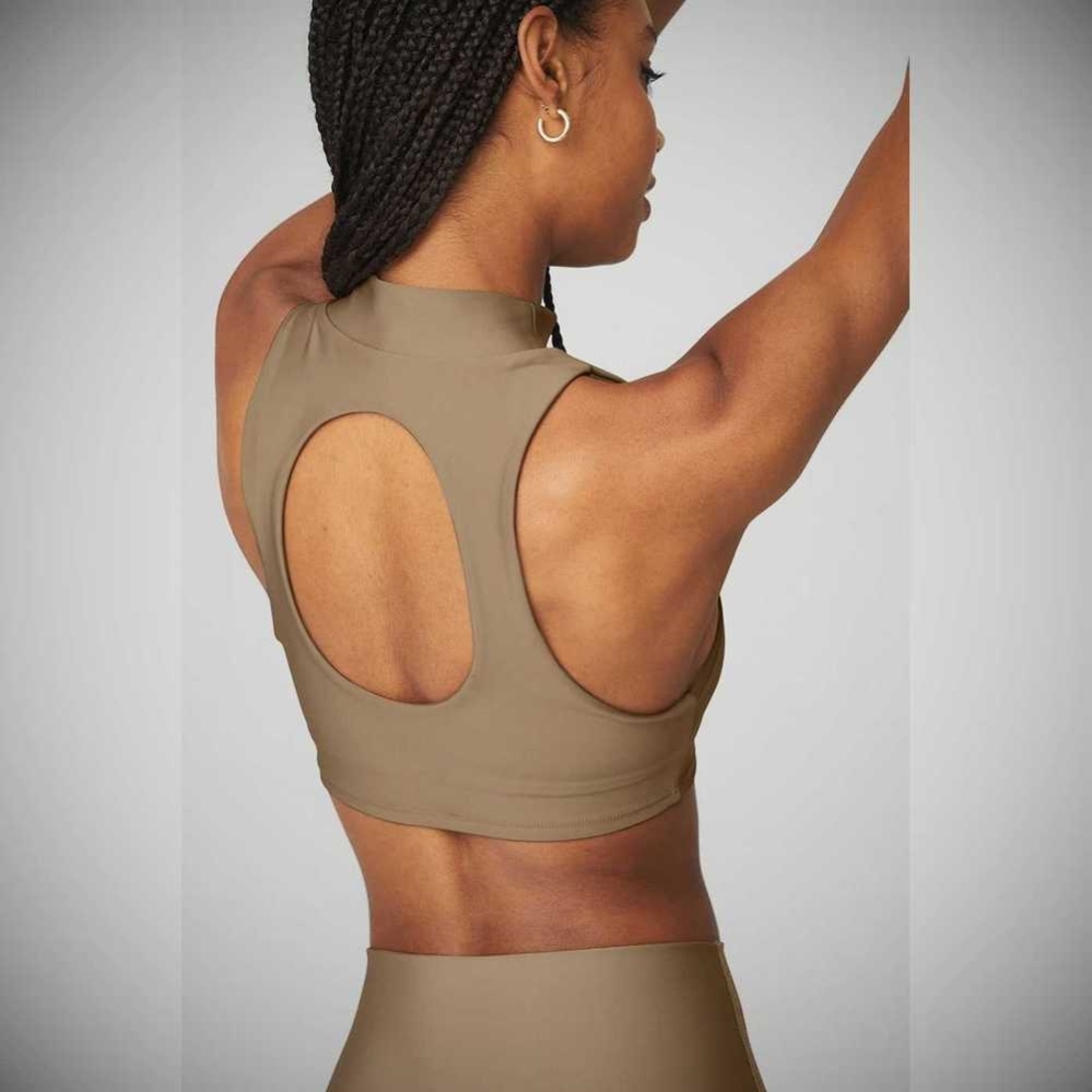 Tank Top Alo Yoga Airlift Fuse Mujer Brownstone | MX-74BZJX