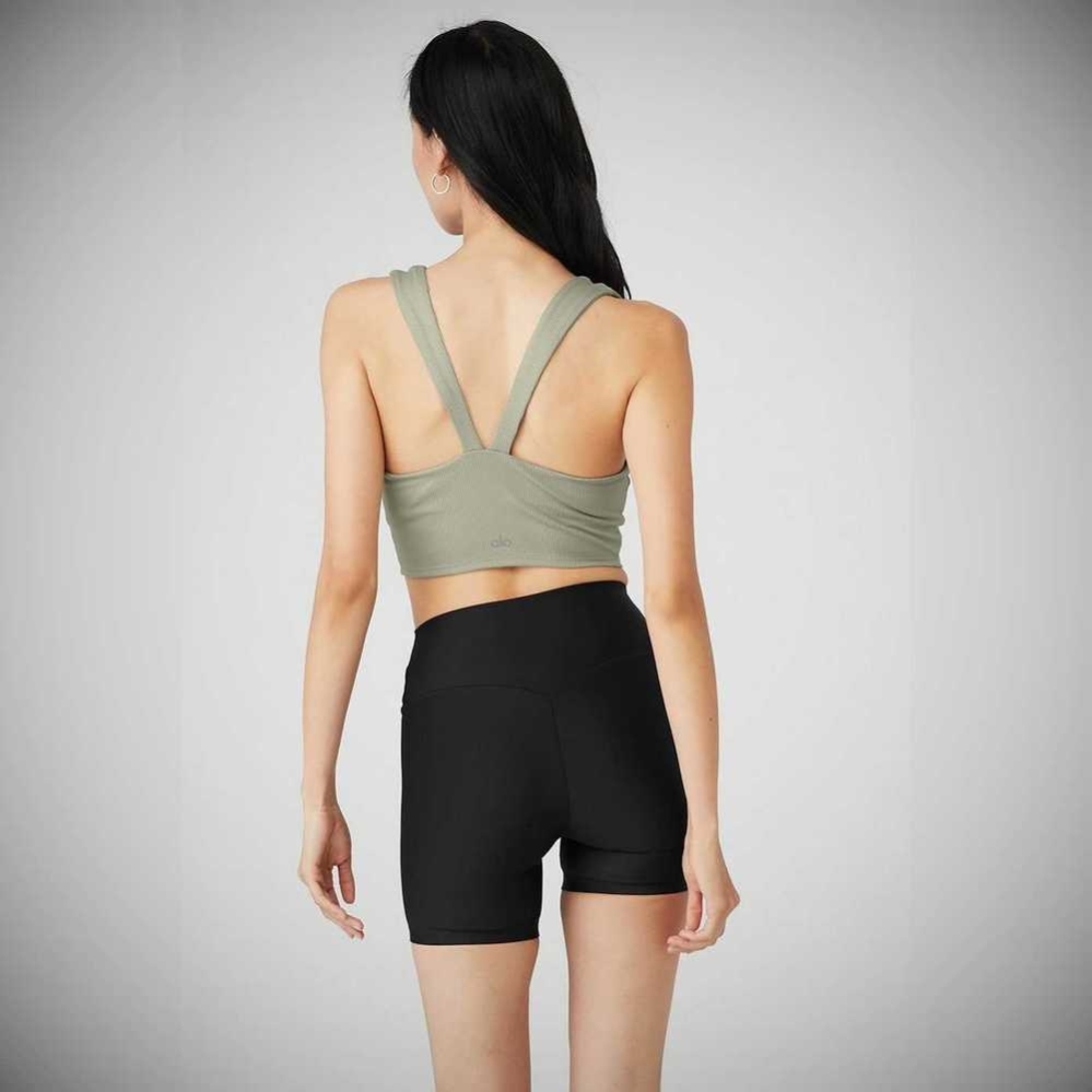 Tank Top Alo Yoga Alosoft Acanalado Chic Mujer Grises | MX-35CHIY