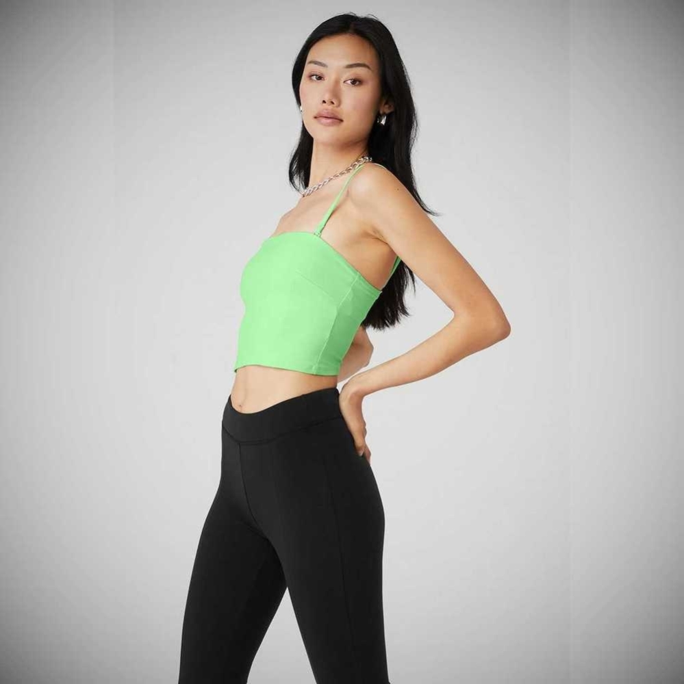 Tank Top Alo Yoga Alosoft Convertible Sunkissed Bandeau Mujer Verdes | MX-27VDFY