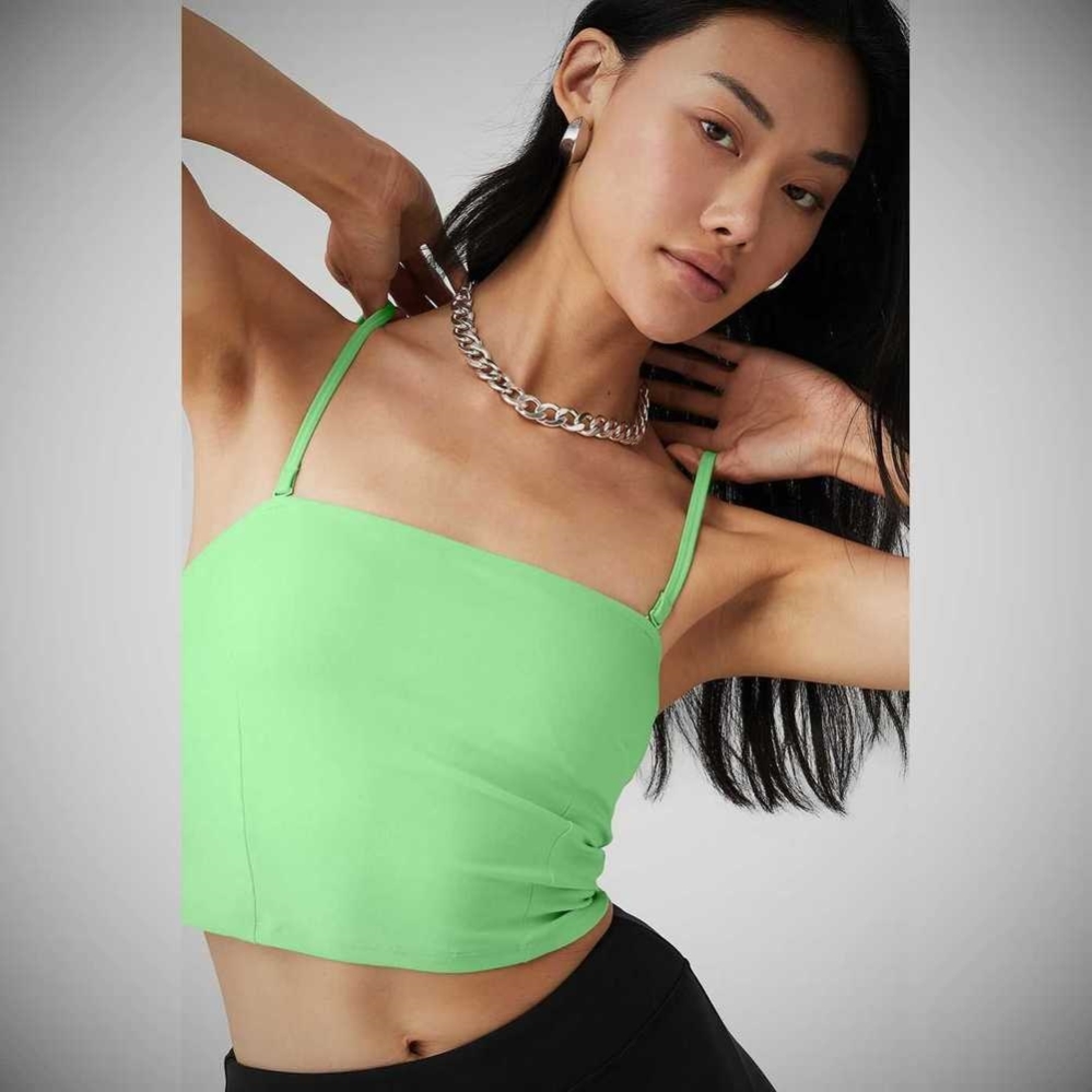 Tank Top Alo Yoga Alosoft Convertible Sunkissed Bandeau Mujer Verdes | MX-27VDFY