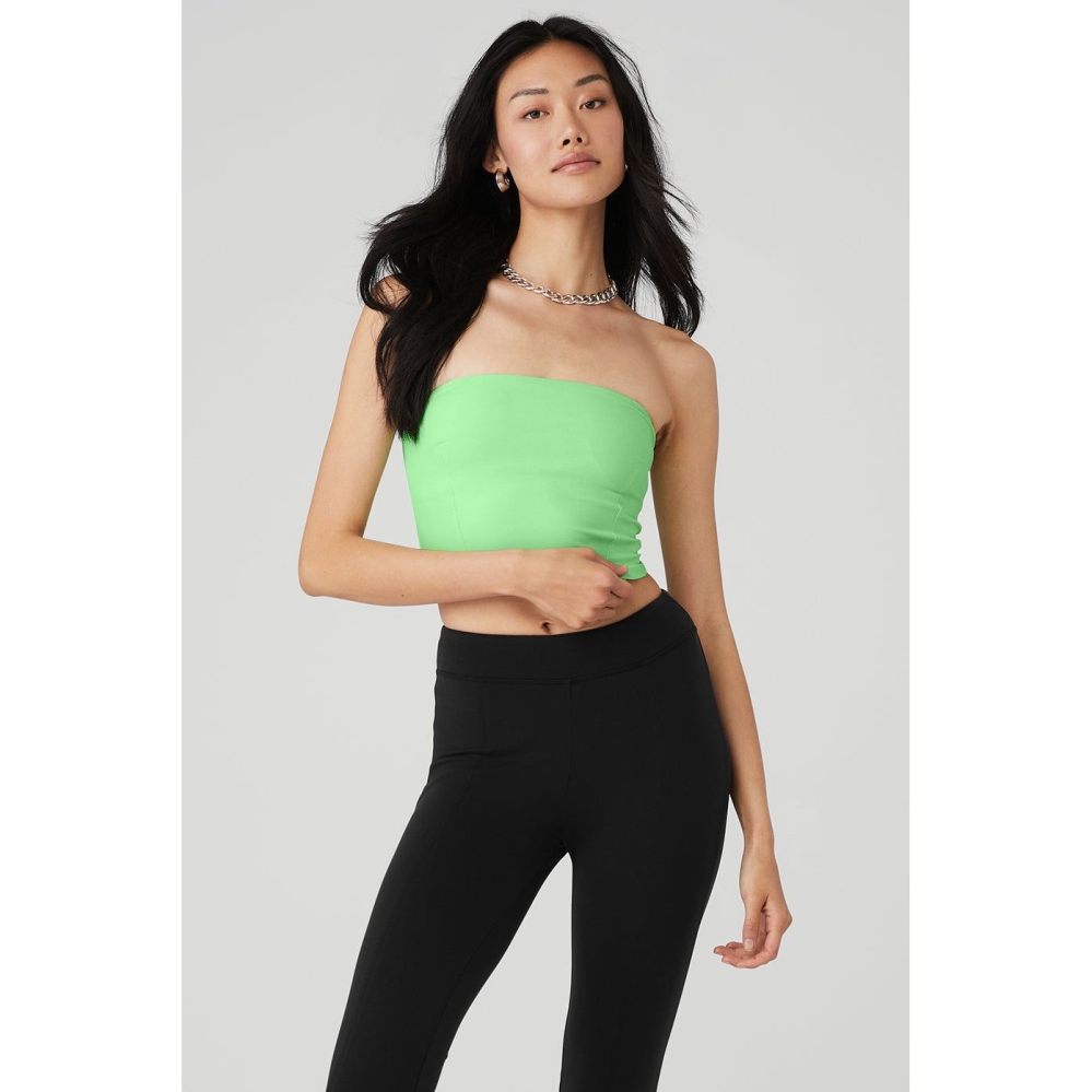 Tank Top Alo Yoga Alosoft Convertible Sunkissed Bandeau Mujer Verdes | MX-27VDFY