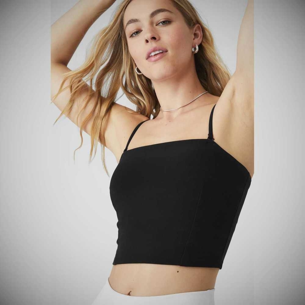 Tank Top Alo Yoga Alosoft Convertible Sunkissed Bandeau Mujer Negros | MX-41TXOG