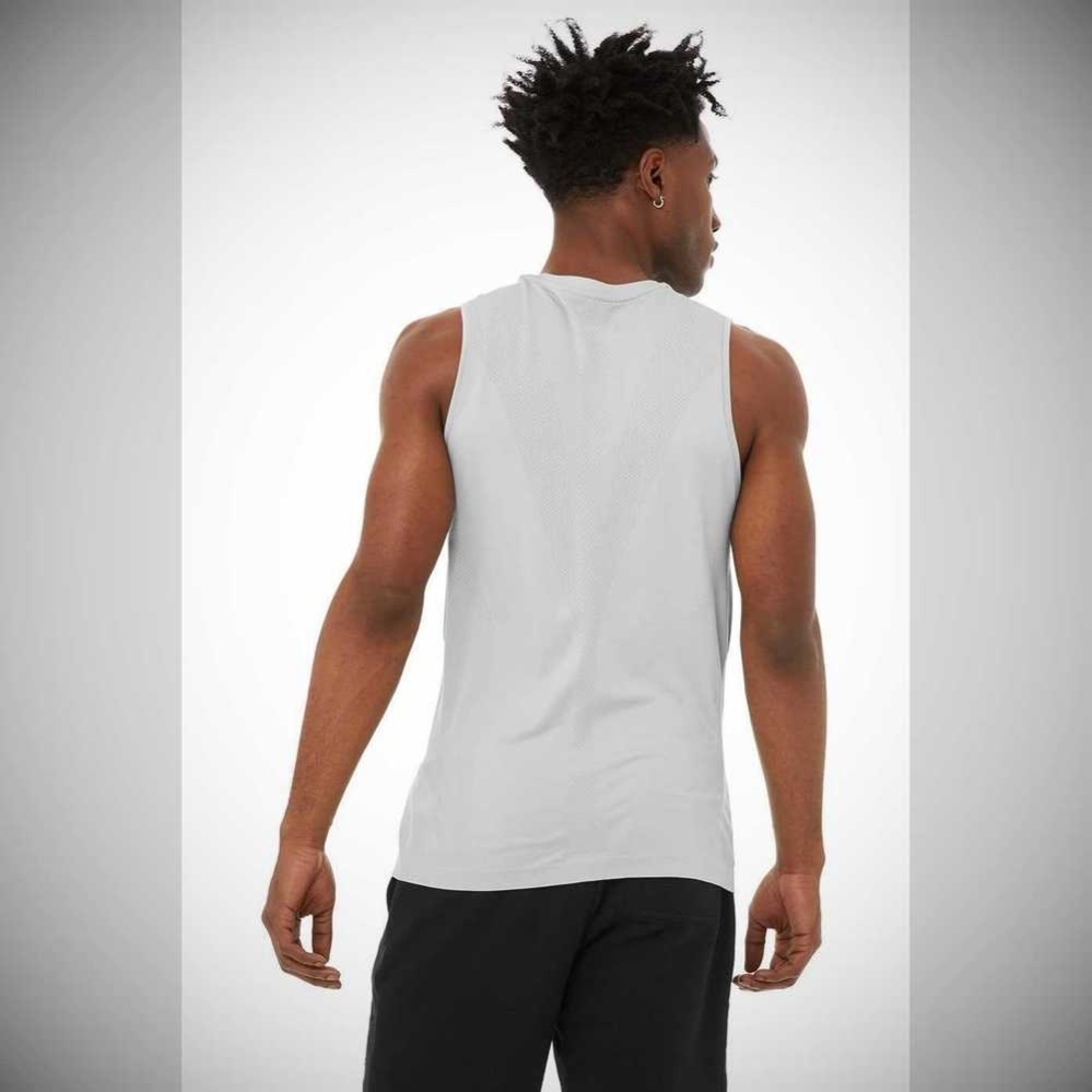 Tank Top Alo Yoga Amplify Seamless Muscle Hombre Grises | MX-58MJXH