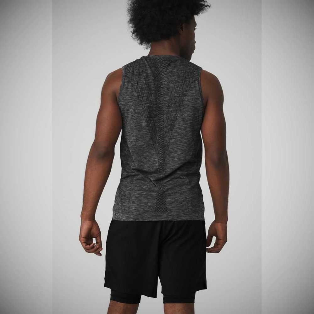 Tank Top Alo Yoga Amplify Seamless Muscle Hombre Negros | MX-58ZOXN