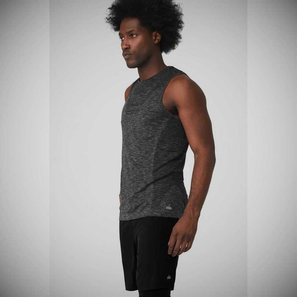 Tank Top Alo Yoga Amplify Seamless Muscle Hombre Negros | MX-58ZOXN