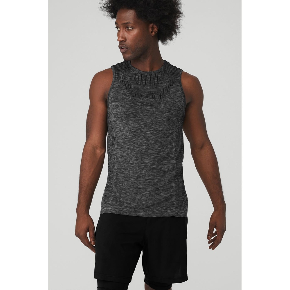 Tank Top Alo Yoga Amplify Seamless Muscle Hombre Negros | MX-58ZOXN