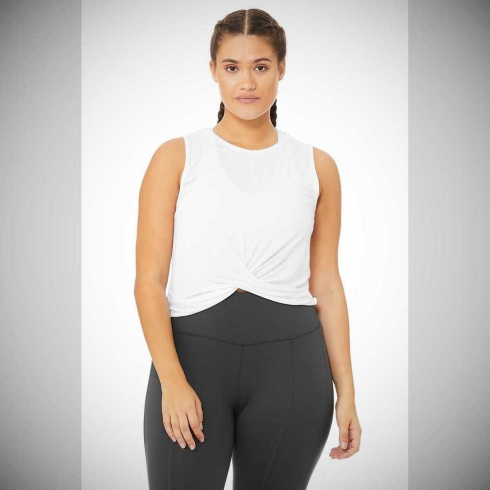 Tank Top Alo Yoga Cover Mujer Blancos | MX-15CVUT