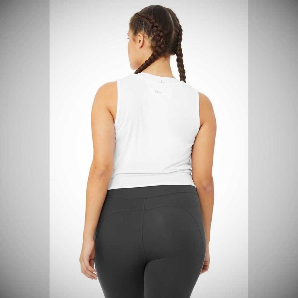 Tank Top Alo Yoga Cover Mujer Blancos | MX-15CVUT