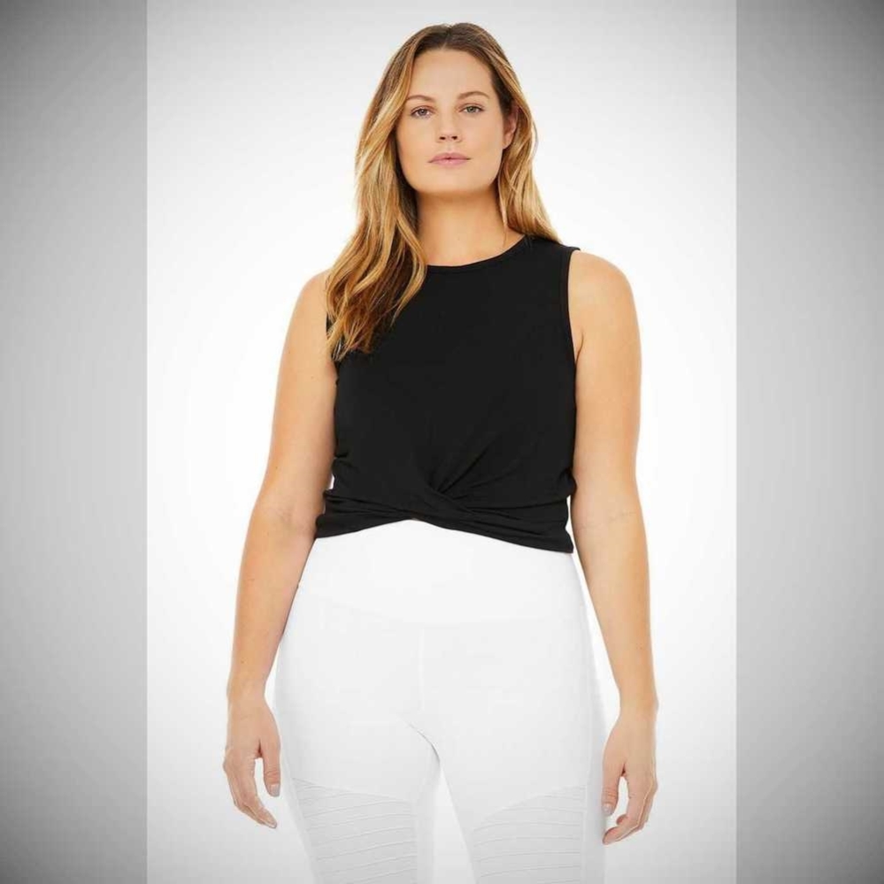 Tank Top Alo Yoga Cover Mujer Negros | MX-72VAUF