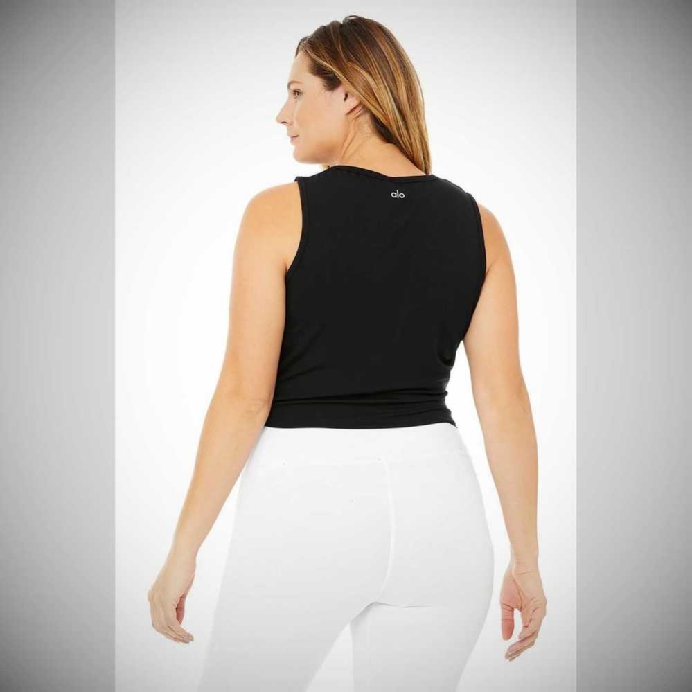 Tank Top Alo Yoga Cover Mujer Negros | MX-72VAUF