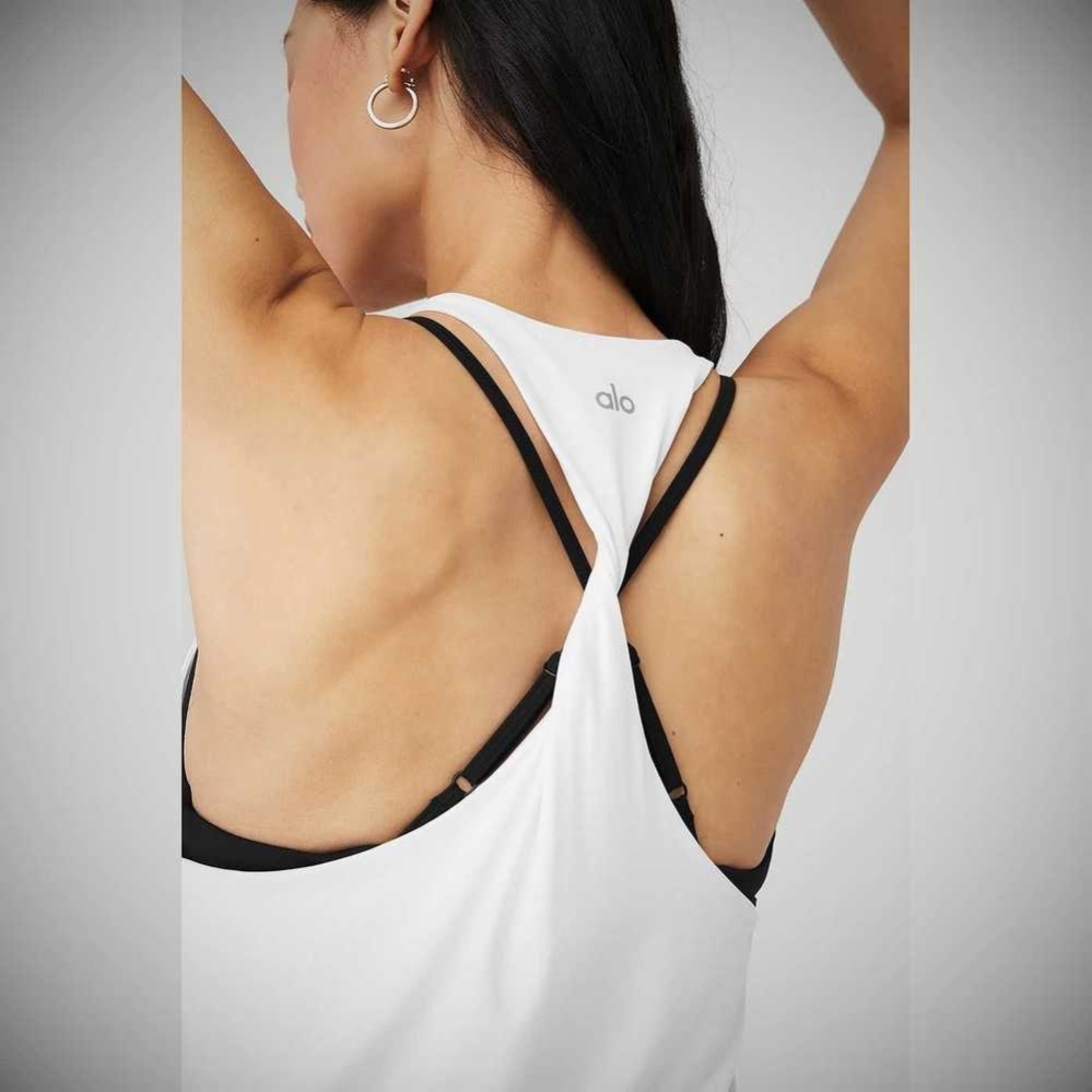 Tank Top Alo Yoga Don't Get It Twisted Mujer Blancos | MX-14YUOV