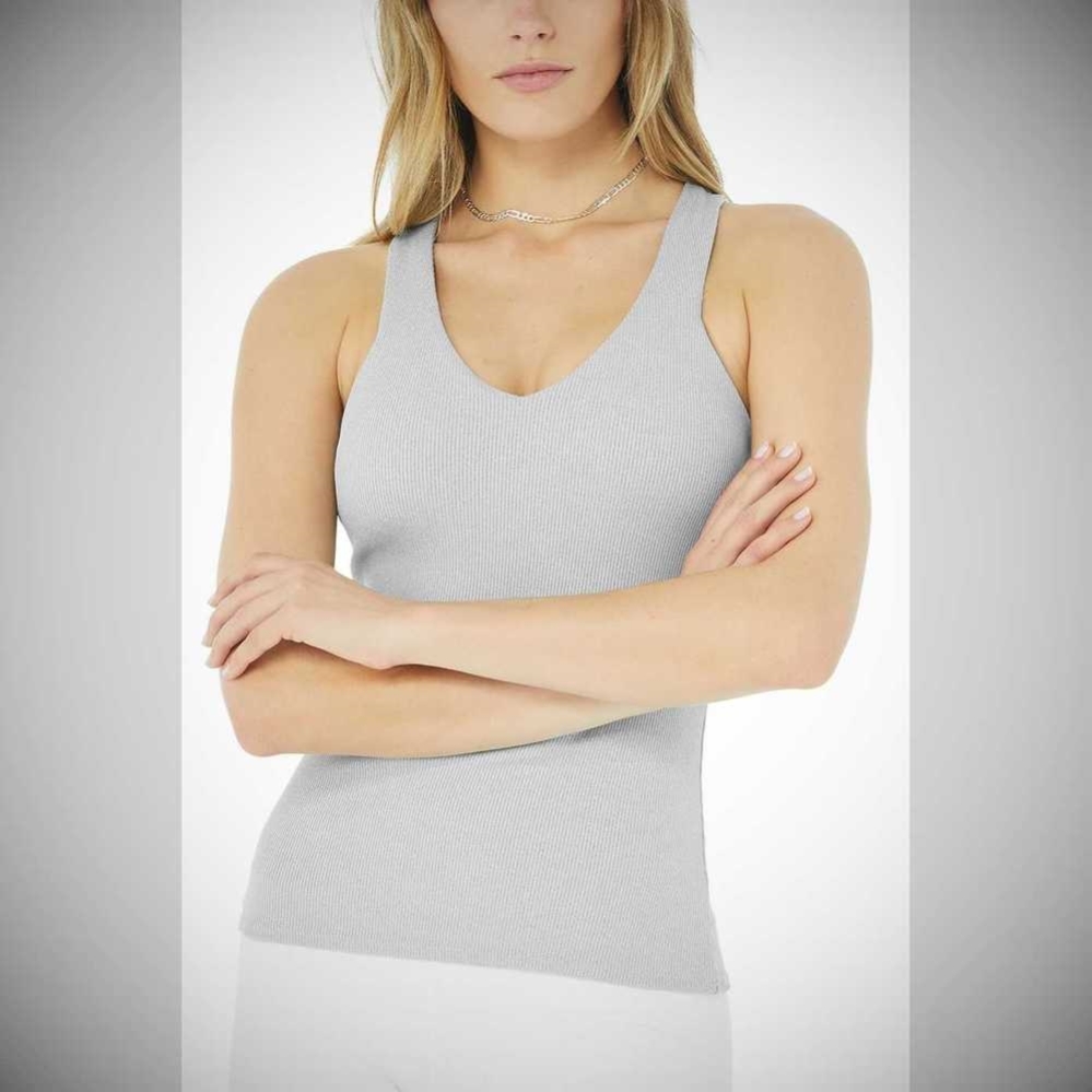 Tank Top Alo Yoga Elevate Mujer Grises | MX-92VZPF