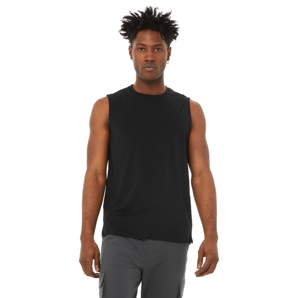 Tank Top Alo Yoga Idol Performance Hombre Negros | MX-47TAGW