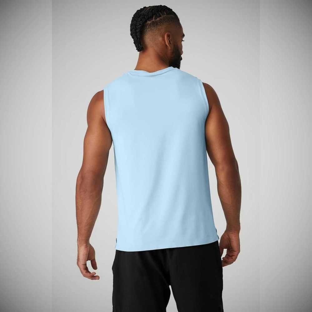 Tank Top Alo Yoga Idol Performance Hombre Azules | MX-71NRBQ